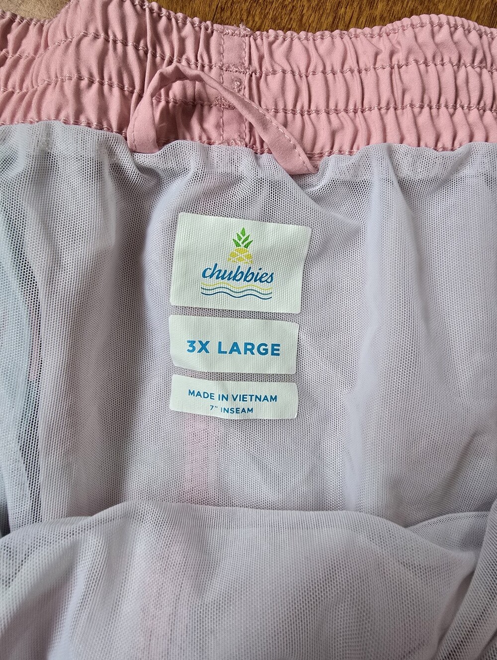 CHUBBIES mens swim trunks 3xl pink and blue stripes - Picture 3 of 6